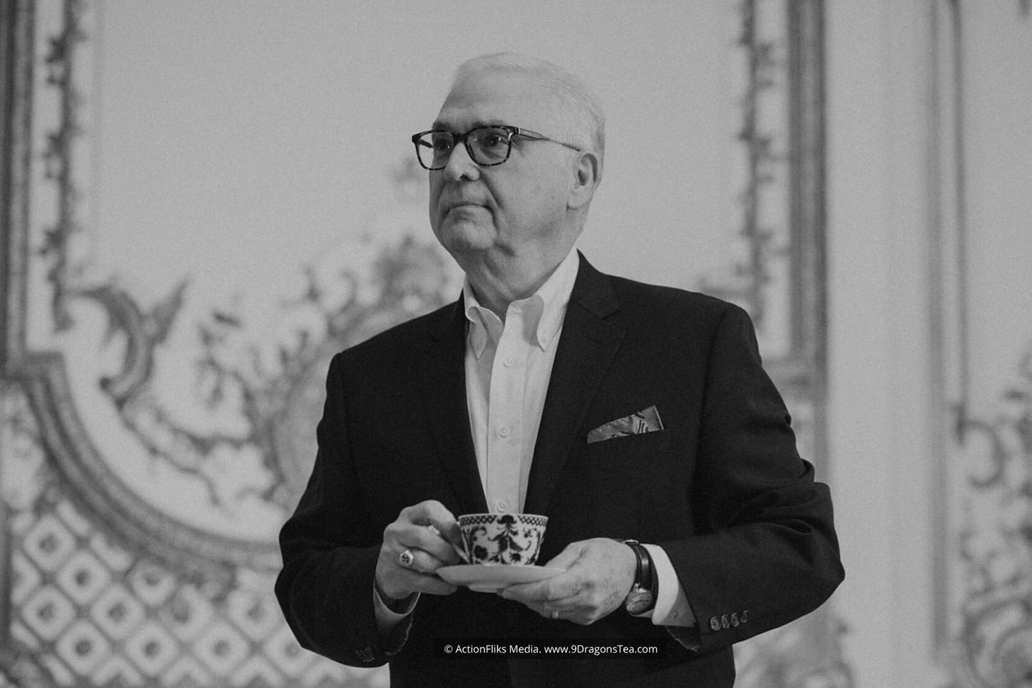 Bruce Richardson on the set of 9 Dragons Tea