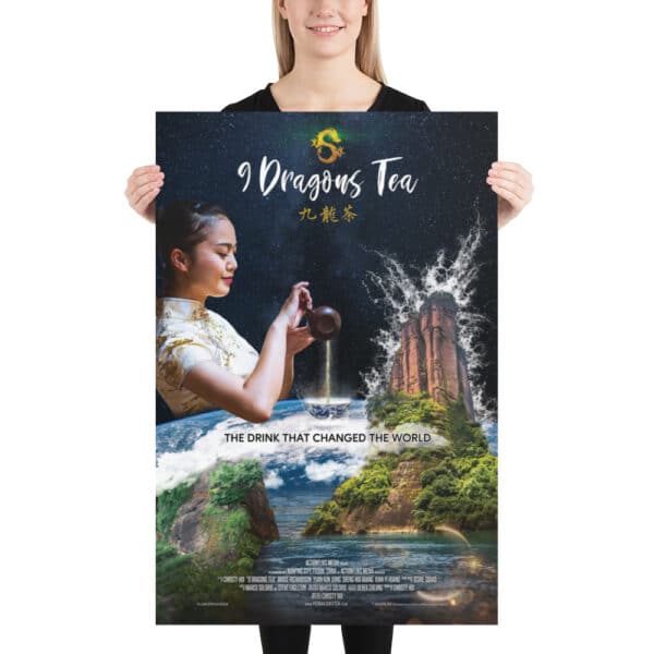 9 dragons tea official movie poster with model