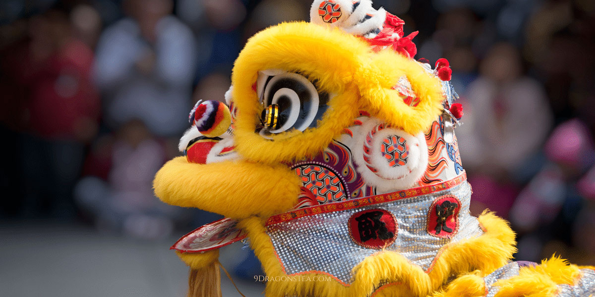 https://9DragonsTea.com Chinese New Year Lion Dance 9 dragons tea-cny-lion dance