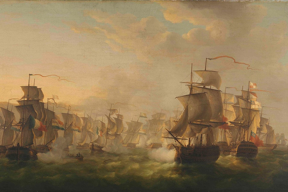 ActionFliks 9 Dragons Tea How Tea Came To Europe Signature Dutch Ships Rijiks Clash of the Dutch and British Fleets c1804 web