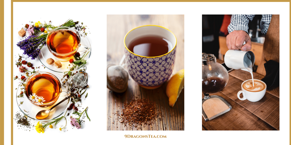 black tea and chai latte