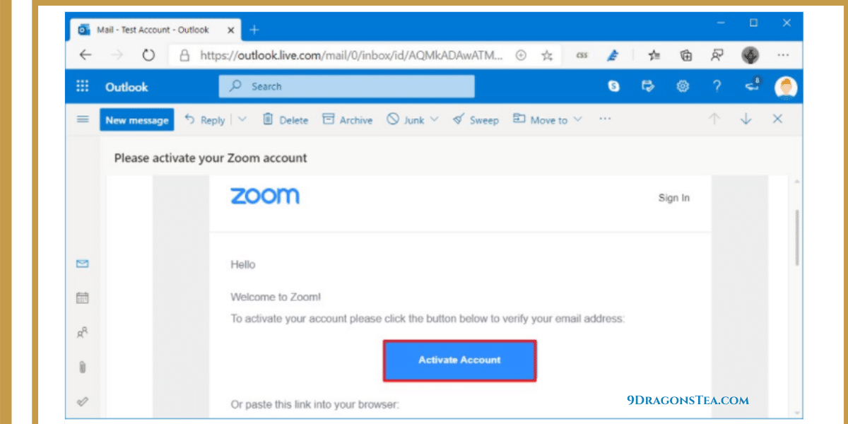 how to host a virtual tea party-zoom activate account
