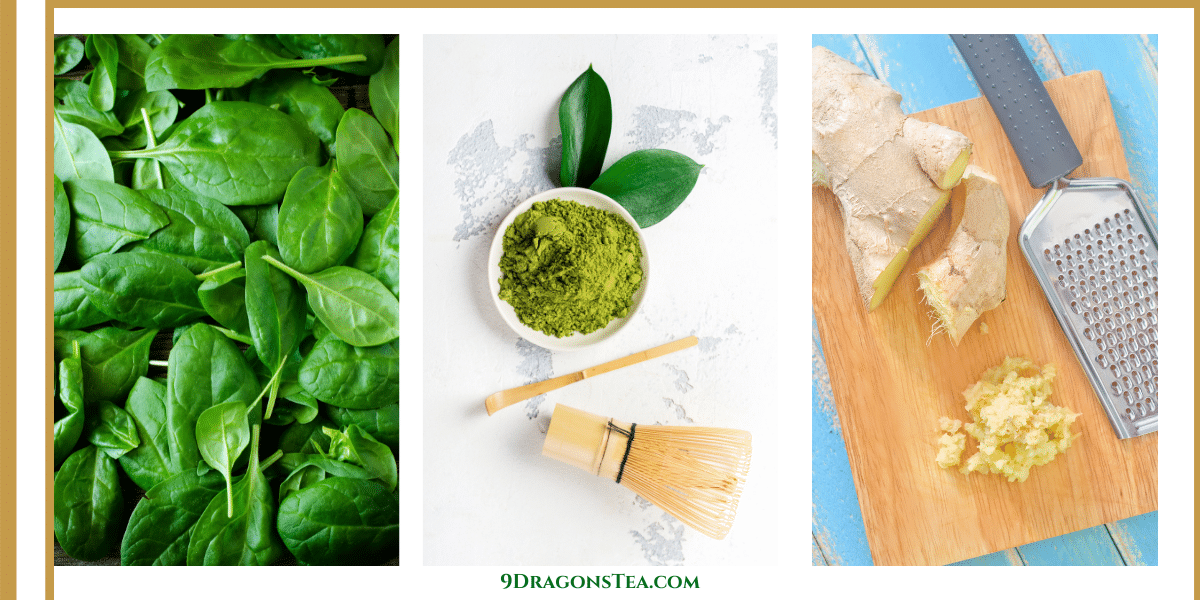 Matcha Ginger Tea Smoothie recipe-9 dragons tea